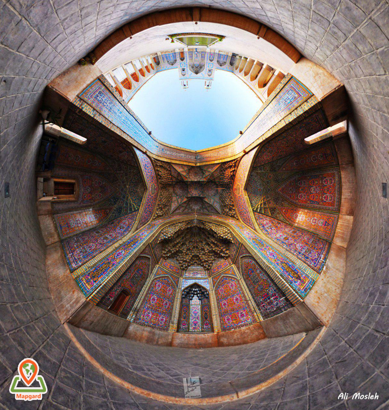 نمای پاتوراما درجه از مسجد نصیر الملک