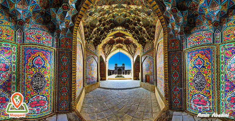 طاق مروارید ایوان شمالی مسجد نصیر الملک