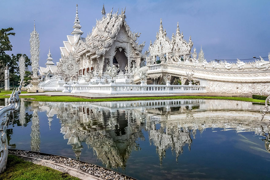 تحسین کردن معبد وات رونگ خون (Wat Rong Khun)، تایلند