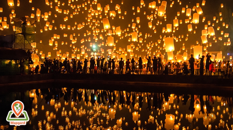 جشنواره فانوس یی پنگ (Yi Peng Lantern Festival) فستیوال فانوس (Yi Peng)